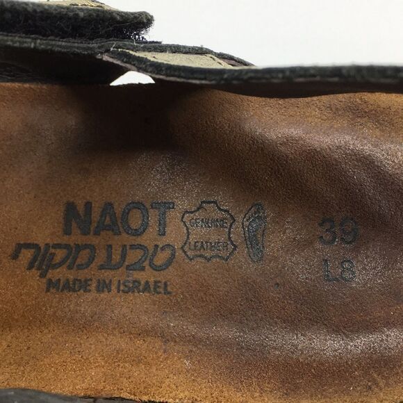 Naot Kayla Sandal Gold Leather Three Strap Adjustable Comfort Shoes US 8 - Picture 4 of 14